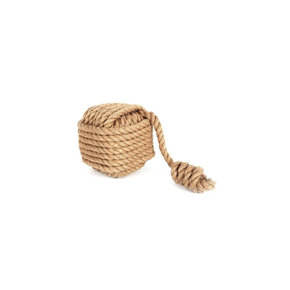 Carousel 15Cm Nautical Square Monkey's Fist Rope Doorstop ~ Natural Rope Door Stop