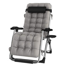 DQCHAIR Sun Loungers, Outdoor Reclining Zero Gravity Chair with Cup Holder, Extra Wide Adjustable Lounger Chair for Patio Garden Beach Pool, with