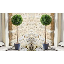 Smart Garden 2 x Uno Topiary Ball Tree 40cm Decorative Artificial Indoor Outdoor
