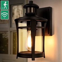 Outdoor Wall Lights, Outside Lights with Bulb, 3 Lighting Modes Security Lights Motion Sensor, Anti-Rust Waterproof Aluminum Dusk to Dawn Outdoo