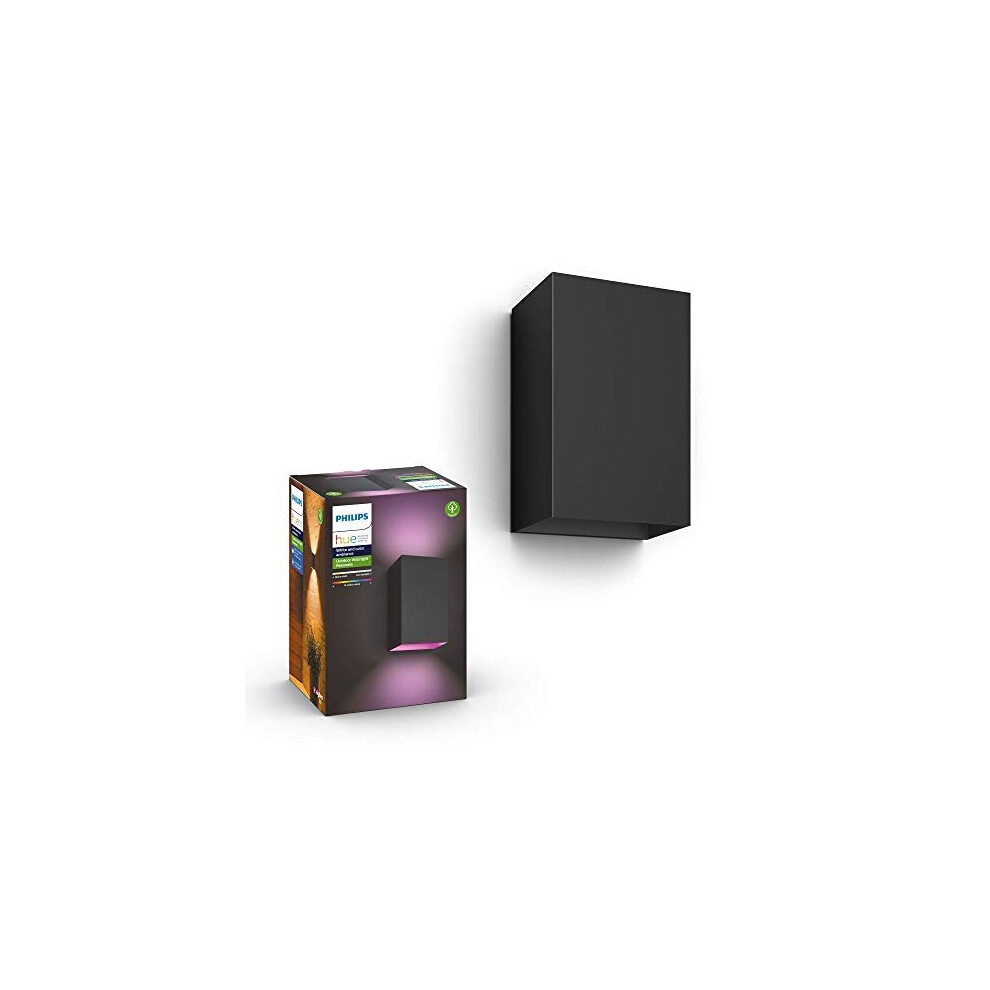 Philips Hue Resonate And Colour Ambiance Led Smart Outdoor Wall , Compatible With Alexa, Google Assistant And Apple Homekit White/Light/Black