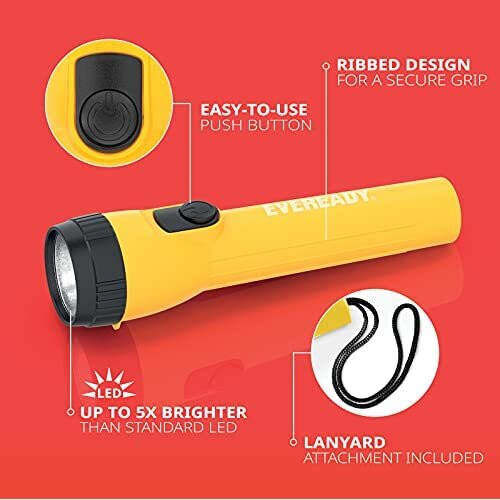 Eveready LED Torch, Super Bright Flashlight, General Purpose