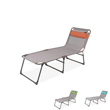 Portal Outdoors Unisex's Lounger/Camping Bed Reclining Backrest and Removable Adjustable Pillow, Supports up to 120kg, Green, One Size