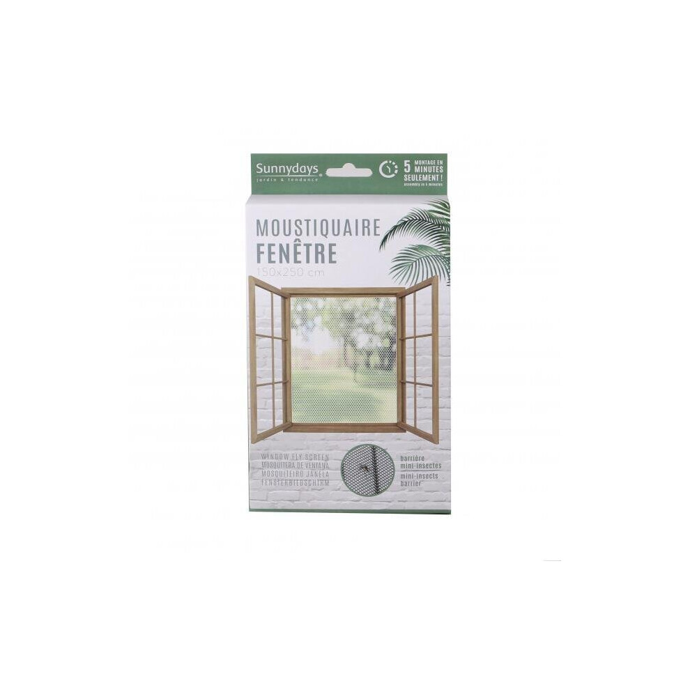 White Adjustable Mosquito Net for Window 150 x 250 cm