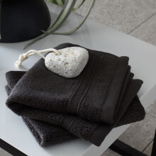 (Charcoal) Catherine Lansfield Zero Twist 100% Micro Yarn Cotton Face Cloth, 2 Pack