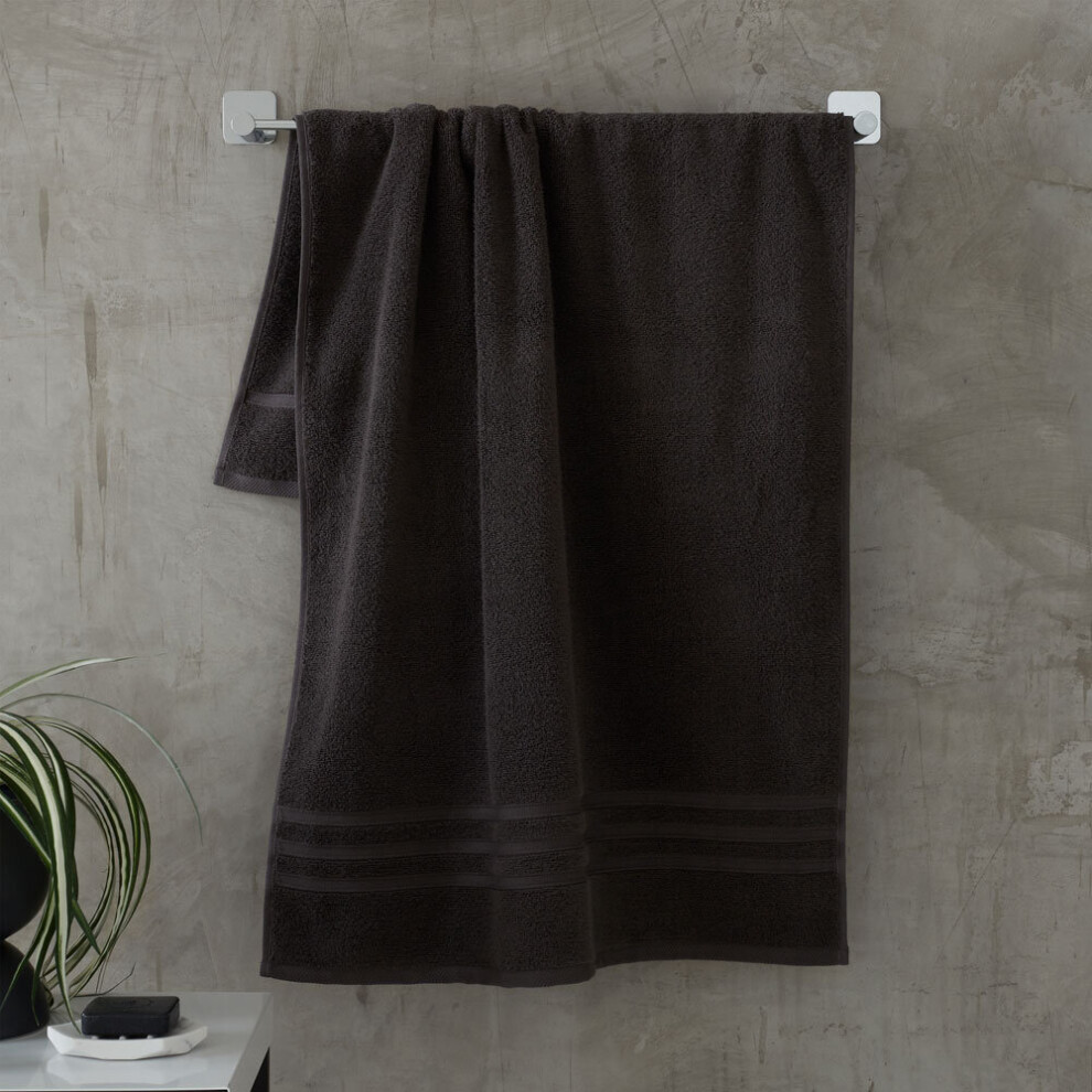 (Charcoal) Catherine Lansfield Zero Twist 100% Micro Yarn Cotton Hand Towel