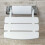 NES Home Kayson 350mm Foldable White Wall Mounted Shower Seat Mobility Aid Chrome Mount 2