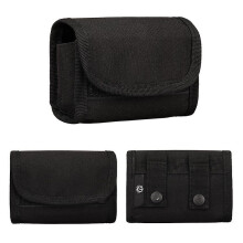 (Black) 10 Hole Shotgun Ammo Bag Mini Ammo Pouch Bag Waist Bag Holder For Shotgun Shells