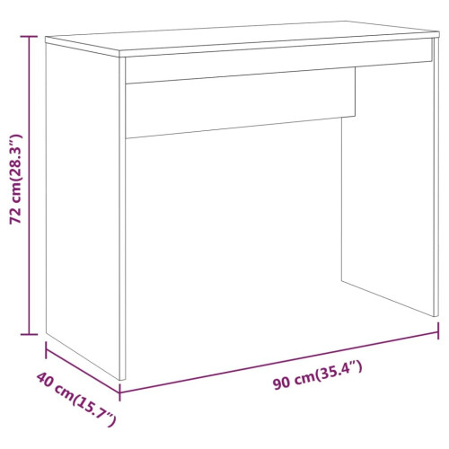 VidaXL (grey sonoma) vidaXL Desk Computer Table Workstation Writing Working Desk Engineered Wood 1