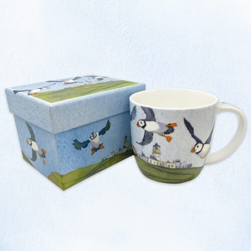 Emma Ball Sea Thfit Puffins Mug
