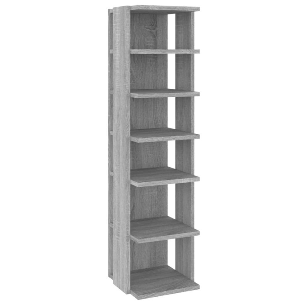 (grey sonoma, 1) vidaXL 1/2x Shoe Cabinet Engineered Wood Household Storage Shelf Multi Colours