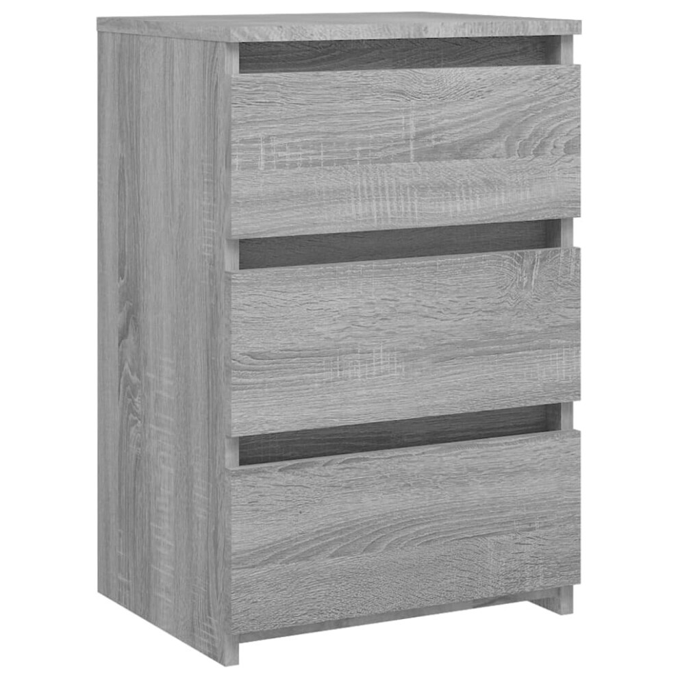 (grey sonoma, 1) vidaXL 1/2x Bed Cabinet Engineered Wood Side Storage Cabinet Multi Colours