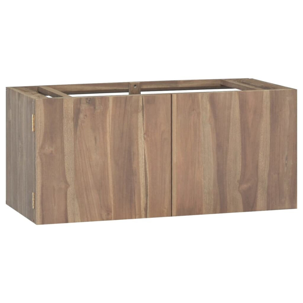 (90 x 39 x 40 cm) vidaXL Solid Wood Teak Wall-mounted Bathroom Under Sink Cabinet Multi Sizes