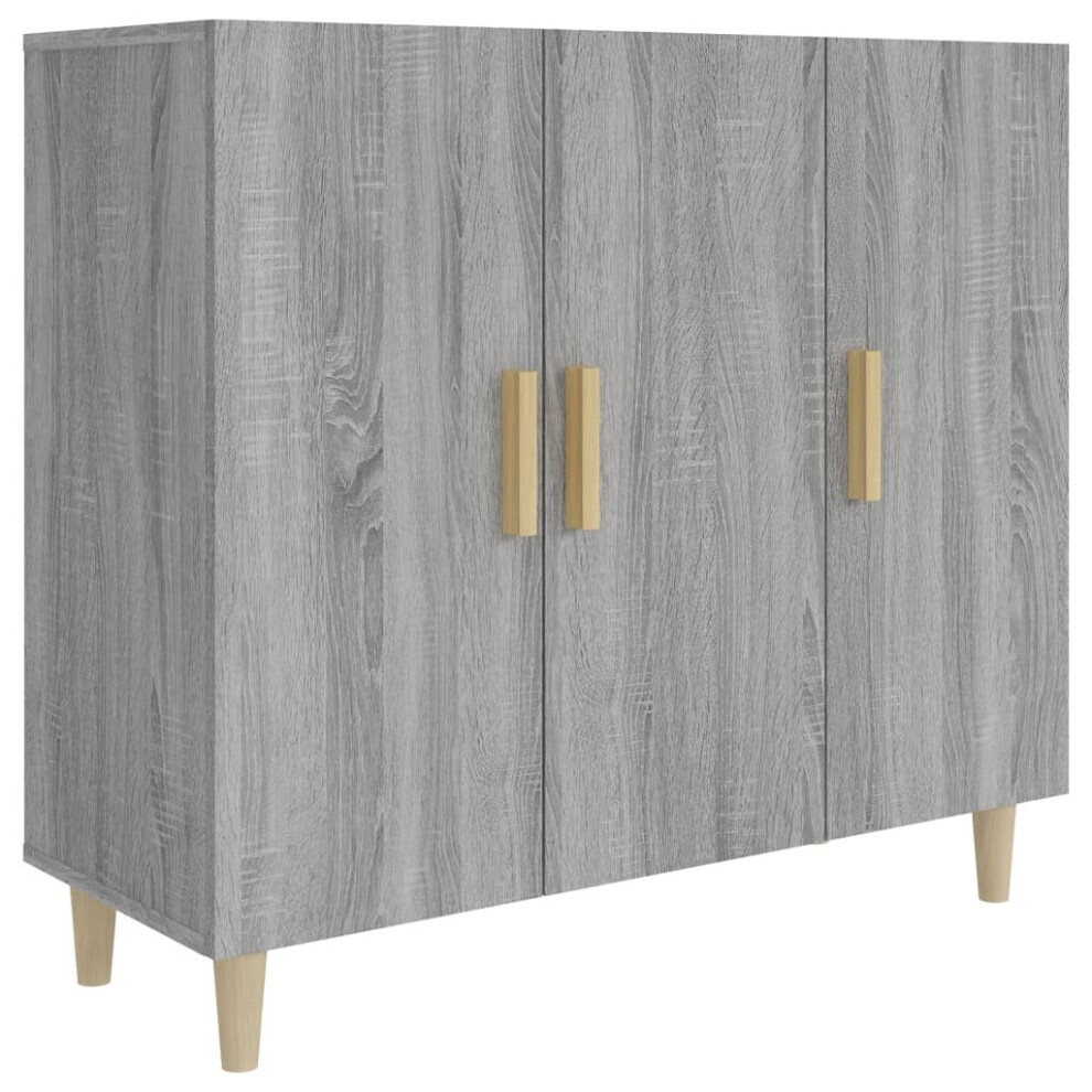 Vidaxl (Grey Sonoma) Sideboard Console Cabinet Cupboard Storage Organiser Engineered Wood