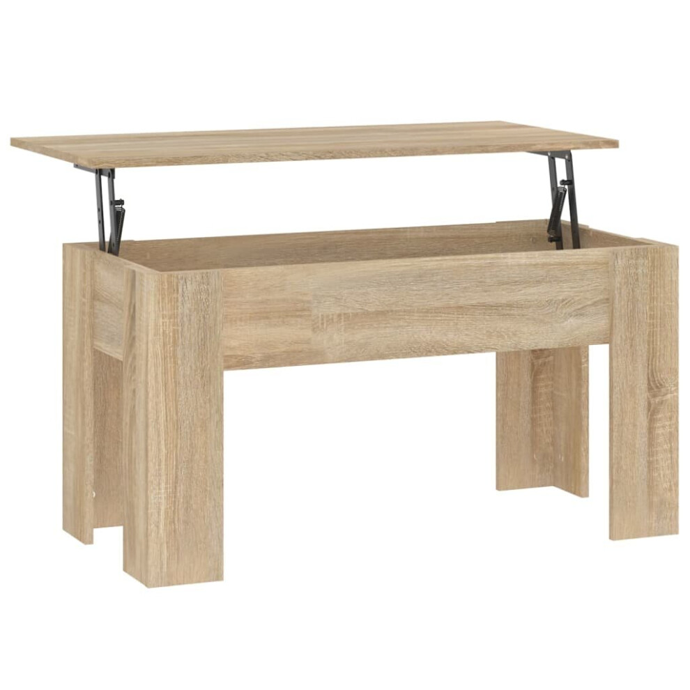 Vidaxl (Sonoma Oak) Coffee Table Engineered Wood Couch Centre Accent Table Multi Colours Brown