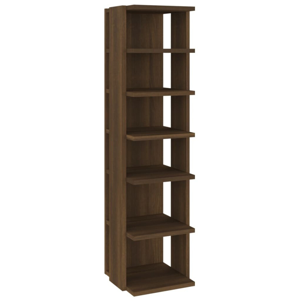 (brown oak, 1) vidaXL 1/2x Shoe Cabinet Engineered Wood Household Storage Shelf Multi Colours