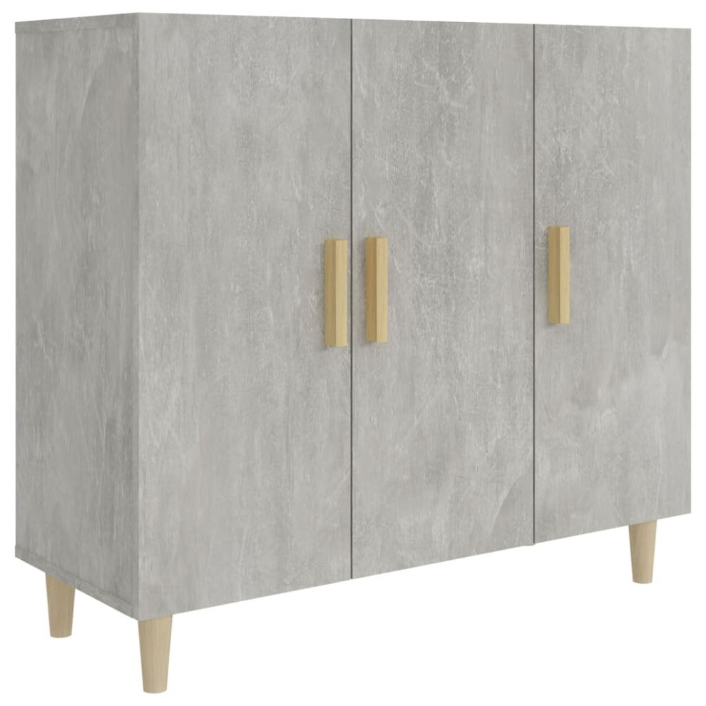 Vidaxl (Concrete ) Sideboard Console Cabinet Cupboard Storage Organiser Engineered Wood Grey