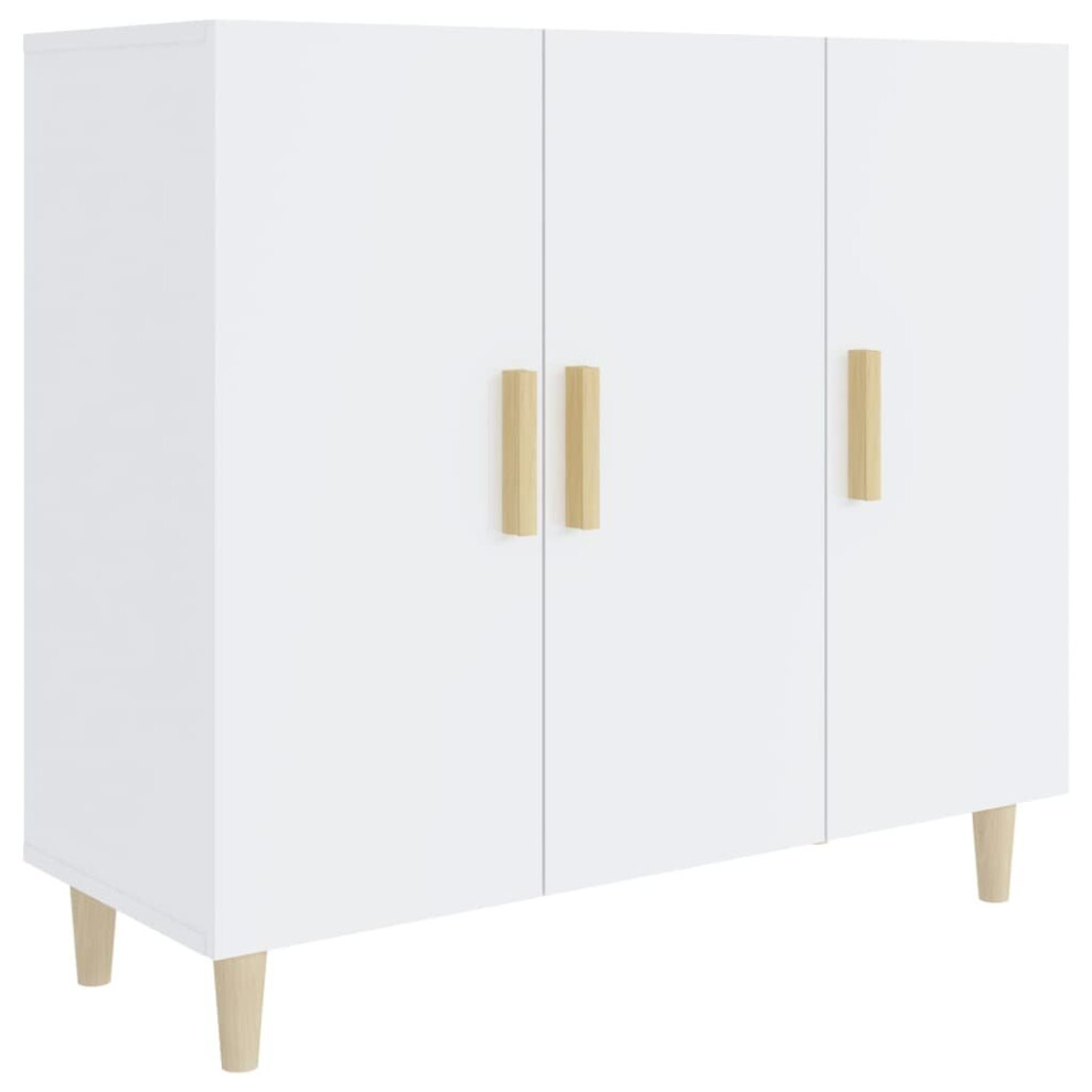 (high gloss white) vidaXL Sideboard Engineered Wood Console Cabinet Home Organiser Multi Colours