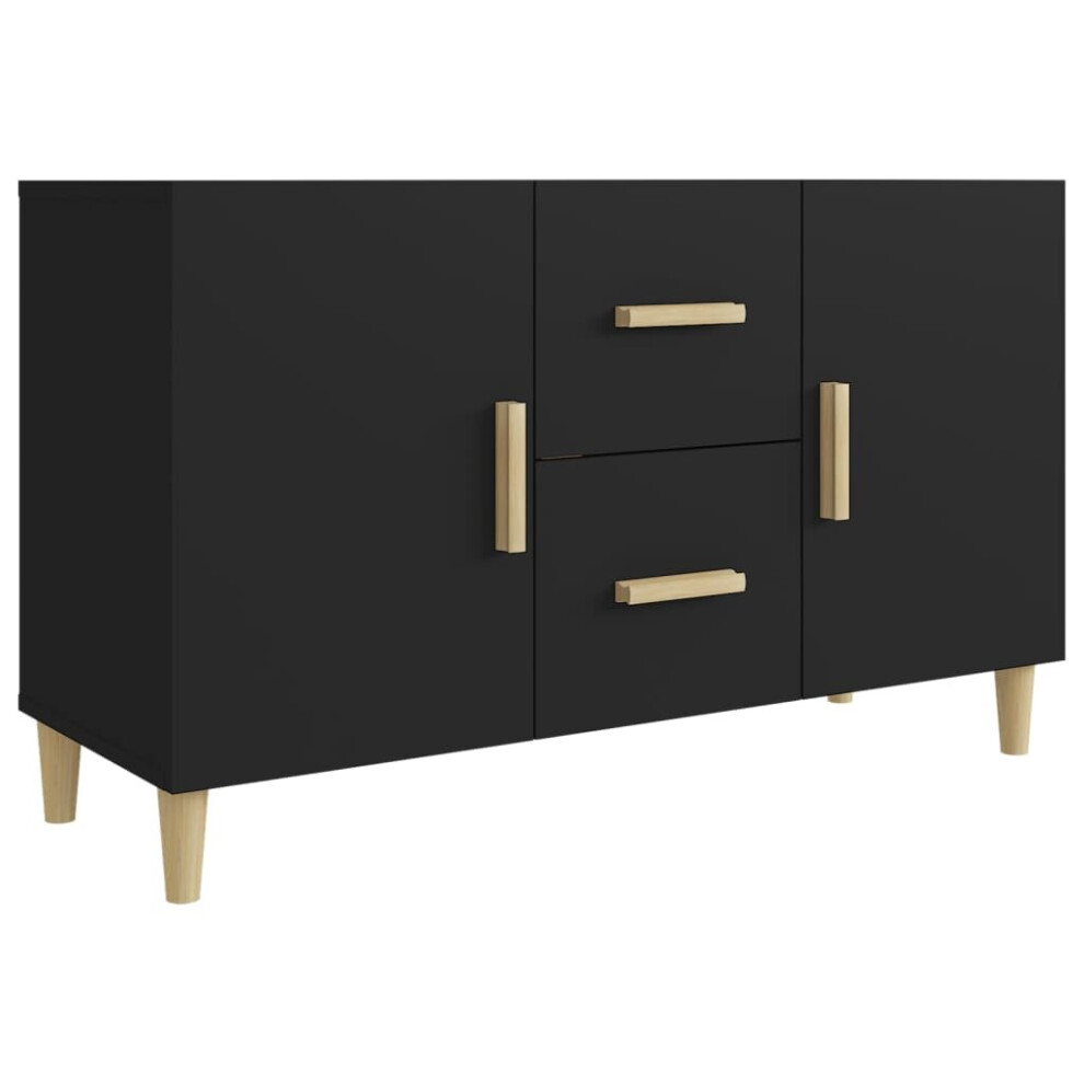 (black) vidaXL Sideboard Engineered Wood Storage Highboard Furniture Multi Colours