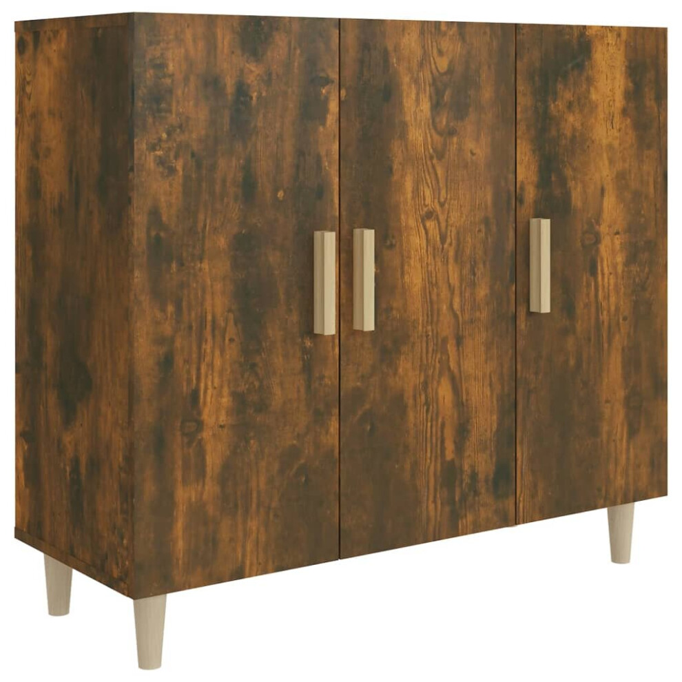 Vidaxl (Smoked Oak) Sideboard Console Cabinet Cupboard Storage Organiser Engineered Wood