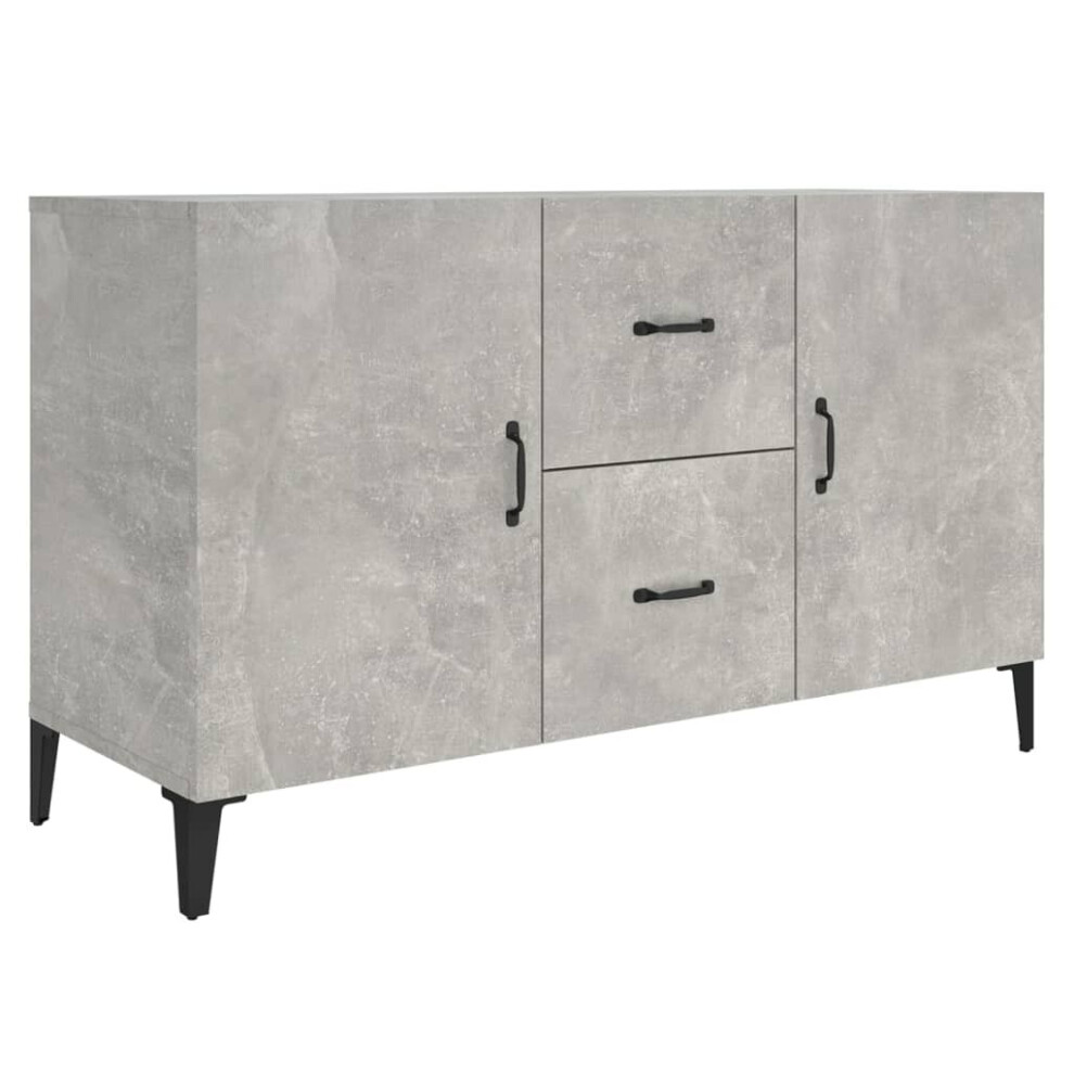 (concrete grey) vidaXL Sideboard Engineered Wood Console Cabinet Home Organiser Multi Colours