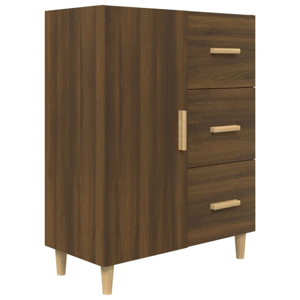 (brown oak) vidaXL Sideboard White Engineered Wood Cupboard Storage Cabinet Multi Colours