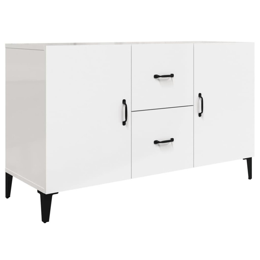 (high gloss white) vidaXL Sideboard Engineered Wood Console Cabinet Home Organiser Multi Colours