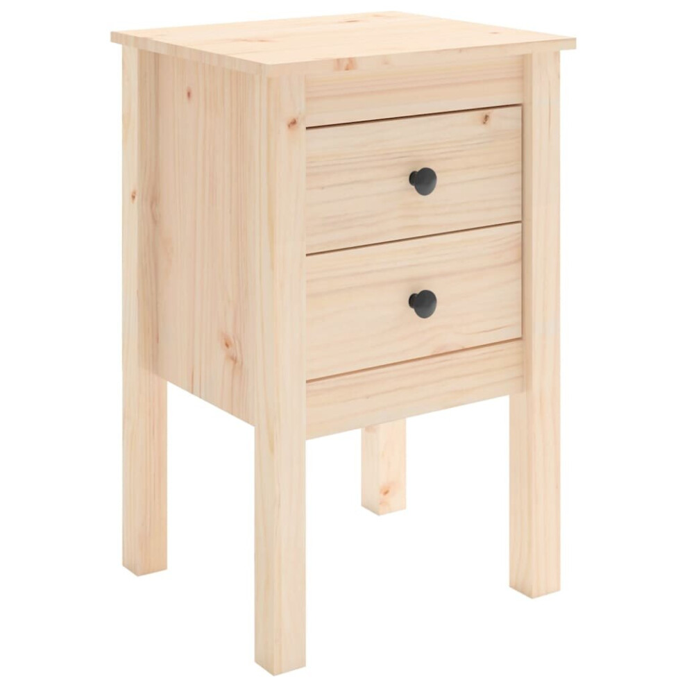 (brown, 1) vidaXL 1/2x Solid Wood Pine Bedside Cabinet Side Table Furniture Multi Colours