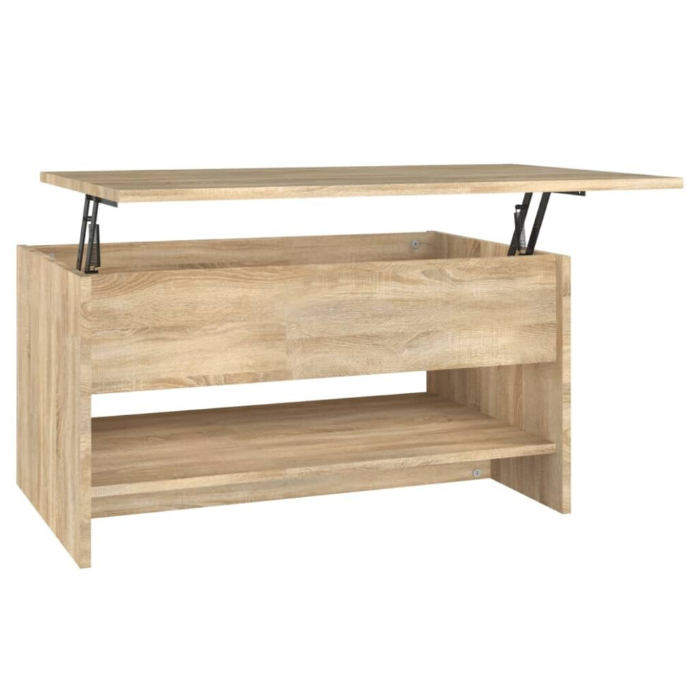 Vidaxl (Sonoma Oak) Coffee Table Engineered Wood Couch Centre Accent Table Multi Colours Brown