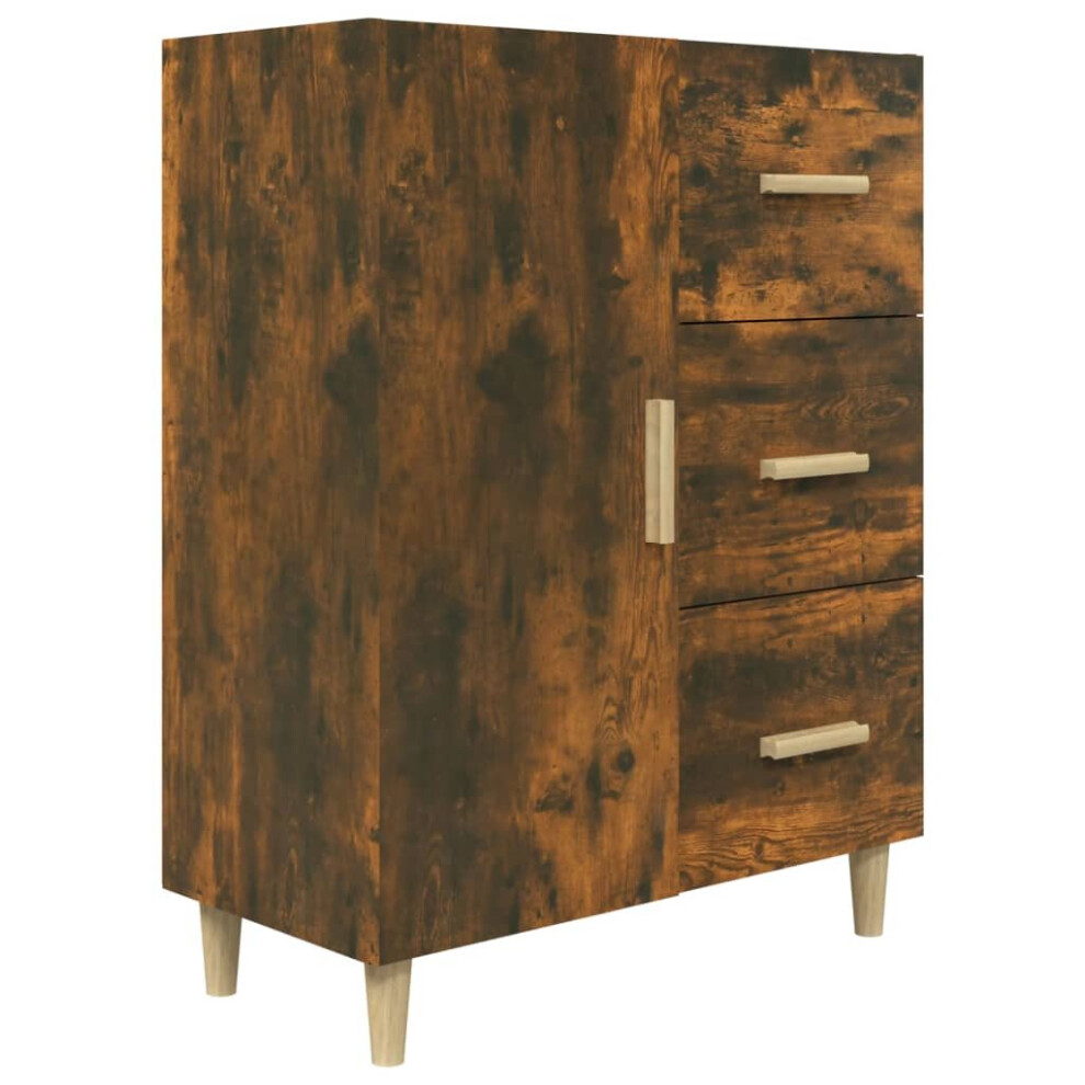 Vidaxl (Smoked Oak) Sideboard White Engineered Wood Cupboard Storage Cabinet Multi Colours