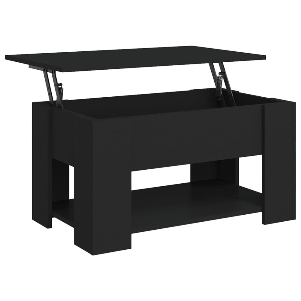 Vidaxl (Black) Coffee Table Engineered Wood Couch Centre Accent Table Multi Colours
