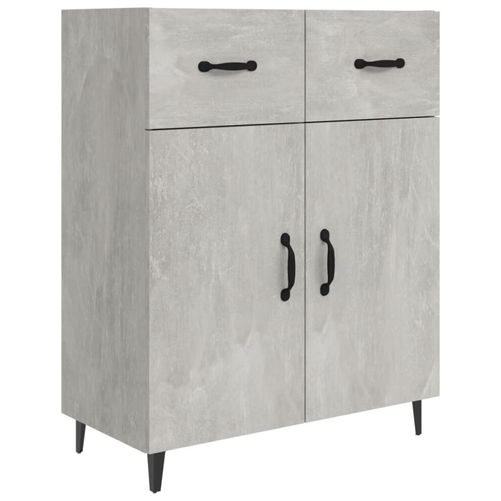 Vidaxl (Concrete Grey) Sideboard Engineered Wood Indoor Highboard Home Organiser Multi Colours