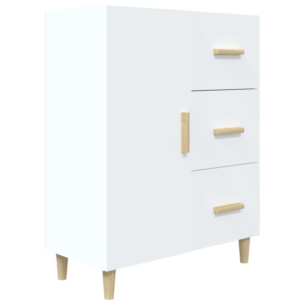 (white) vidaXL Sideboard White Engineered Wood Cupboard Storage Cabinet Multi Colours