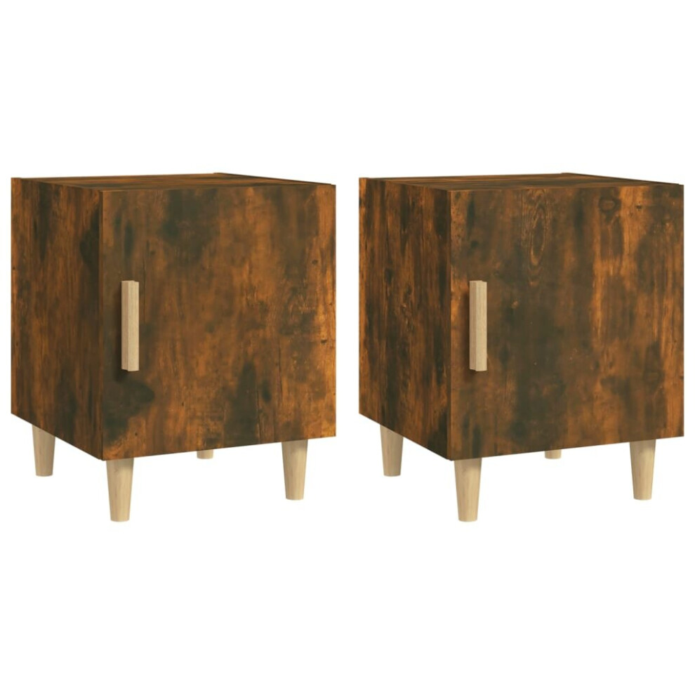 VidaXL Bedside Cabinet - Engineered Wood - Oak - 2 pcs - Image 2