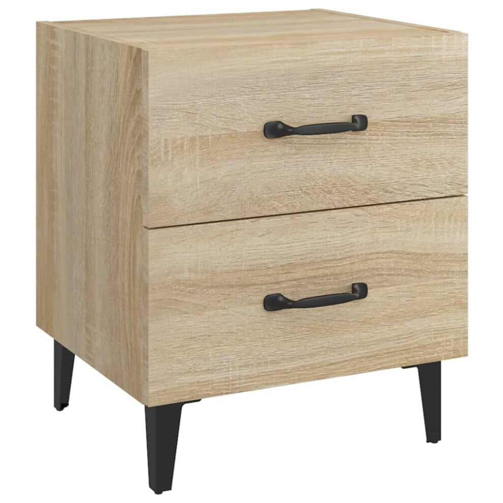Vidaxl (Sonoma Oak, 1) 1/2X Bedside Cabinet Engineered Wood End Table Nightstand Multi Colours
