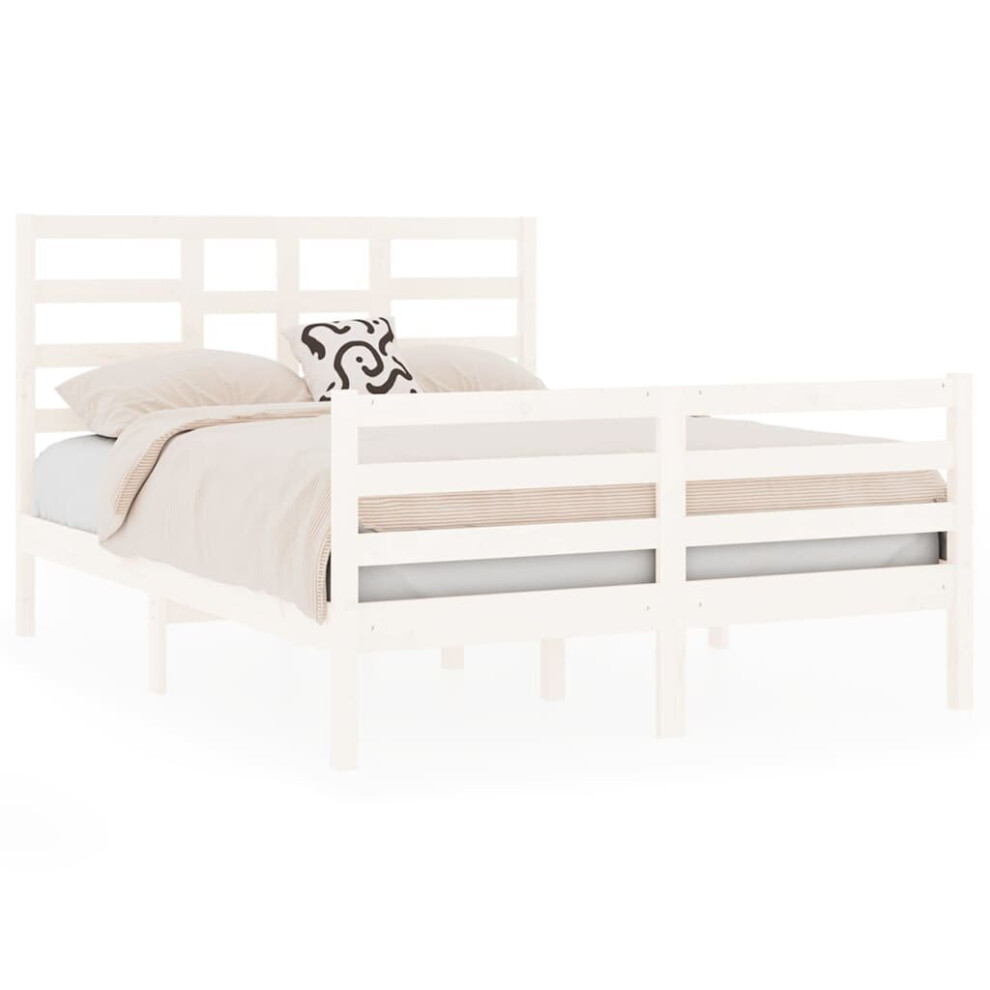 (white, 120 x 190 cm) vidaXL Solid Wood Bed Frame Bedroom Bedstead Bed Base Multi Colours/Sizes