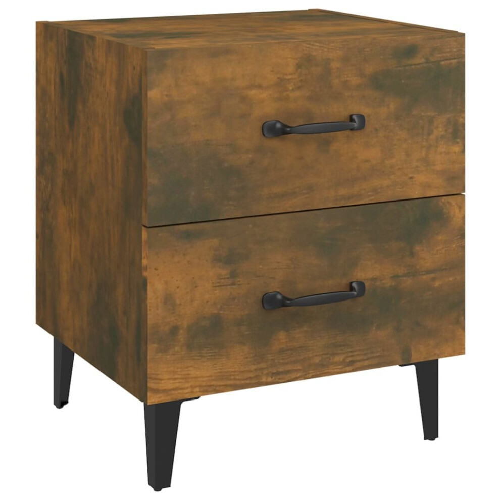 VidaXL Bedside Cabinet Smoked Oak 40x35x47.5 cm - Image 2