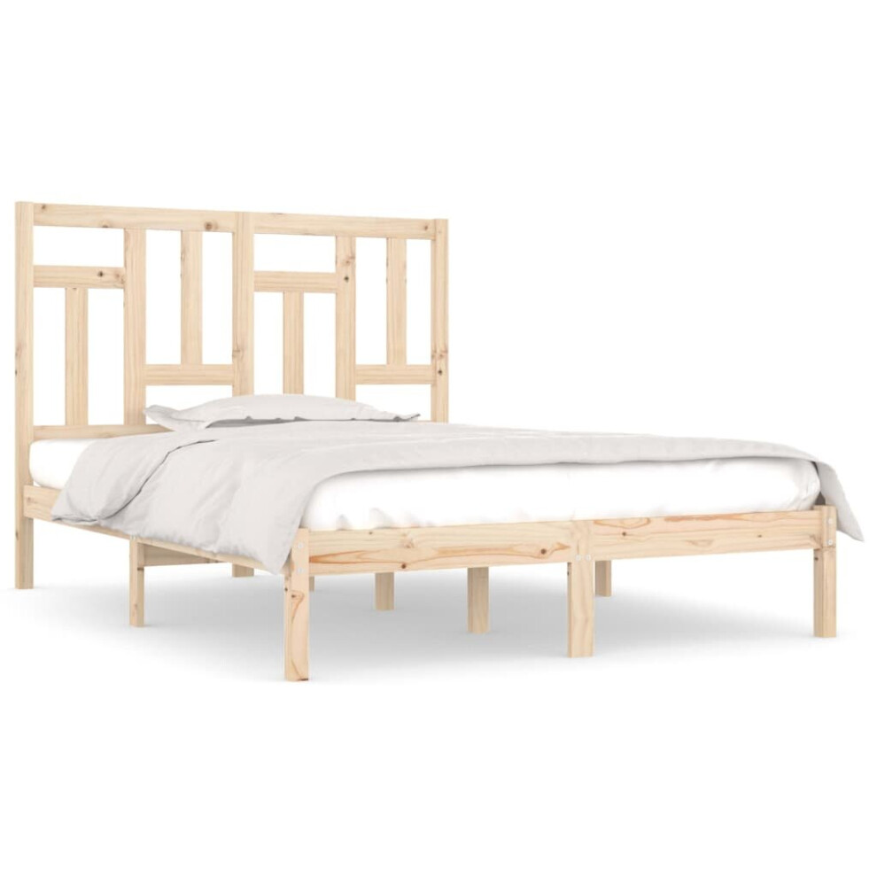 Photos - Bed VidaXL    Frame  Base stead room Mattress Foundation Solid Wood Pine Brown 3104543 (brown, 140 x 200 cm)