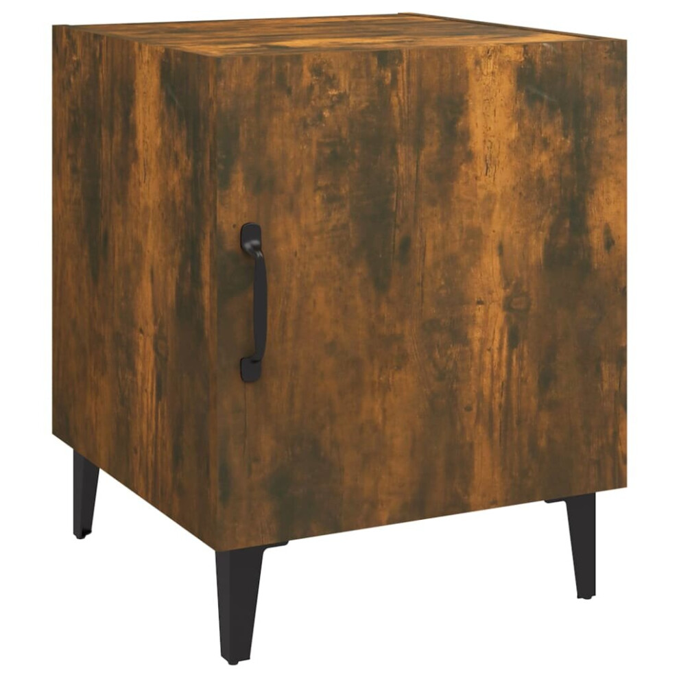 Vidaxl (Smoked Oak, 1) 1/2X Bedside Cabinet Engineered Wood End Table Nightstand Multi Colours