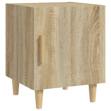 (sonoma oak, 1) vidaXL 1/2x Bedside Cabinet Engineered Wood Nightstand Furniture Multi Colours