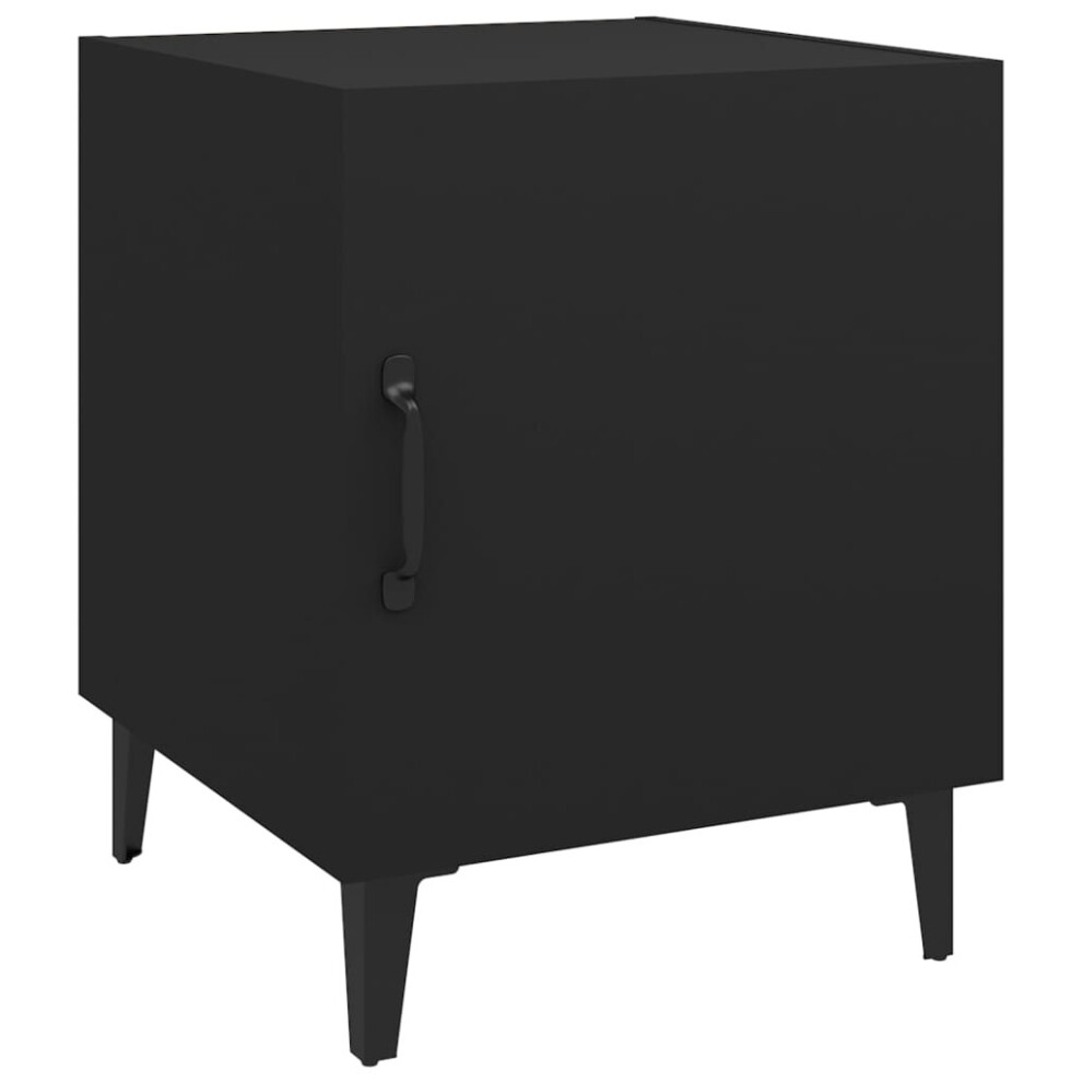 (black, 1) vidaXL 1/2x Bedside Cabinet Engineered Wood End Table Nightstand Multi Colours