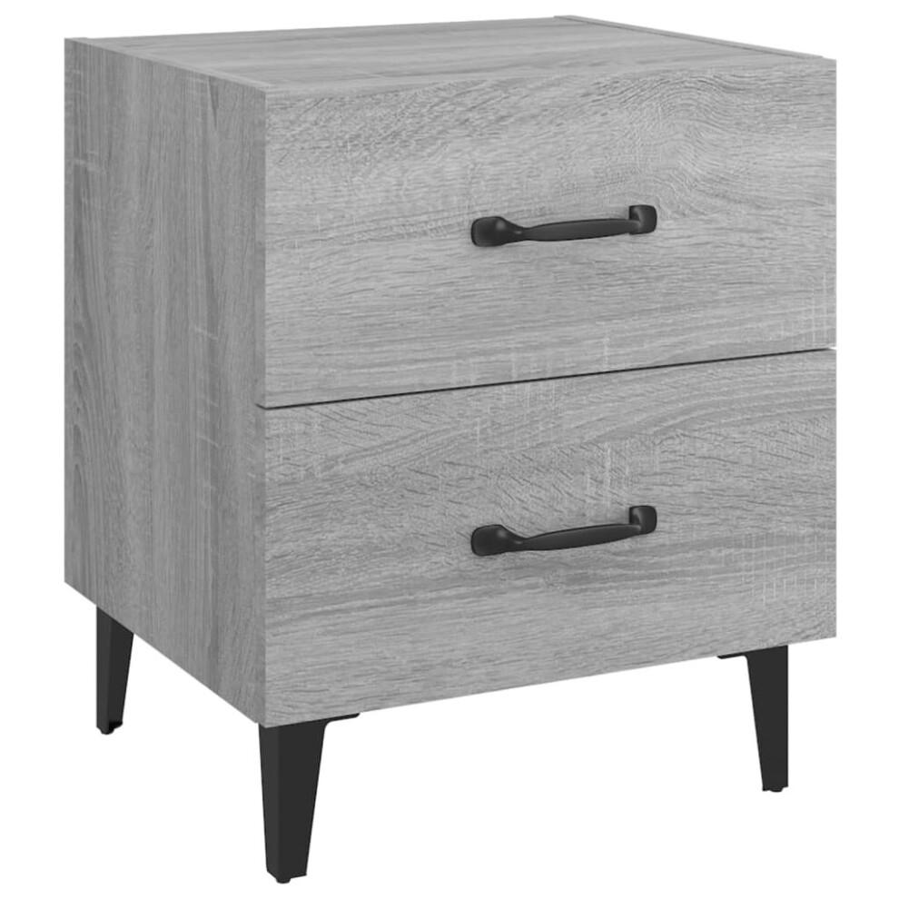 Vidaxl (Grey Sonoma, 1) 1/2X Bedside Cabinet Engineered Wood End Table Nightstand Multi Colours