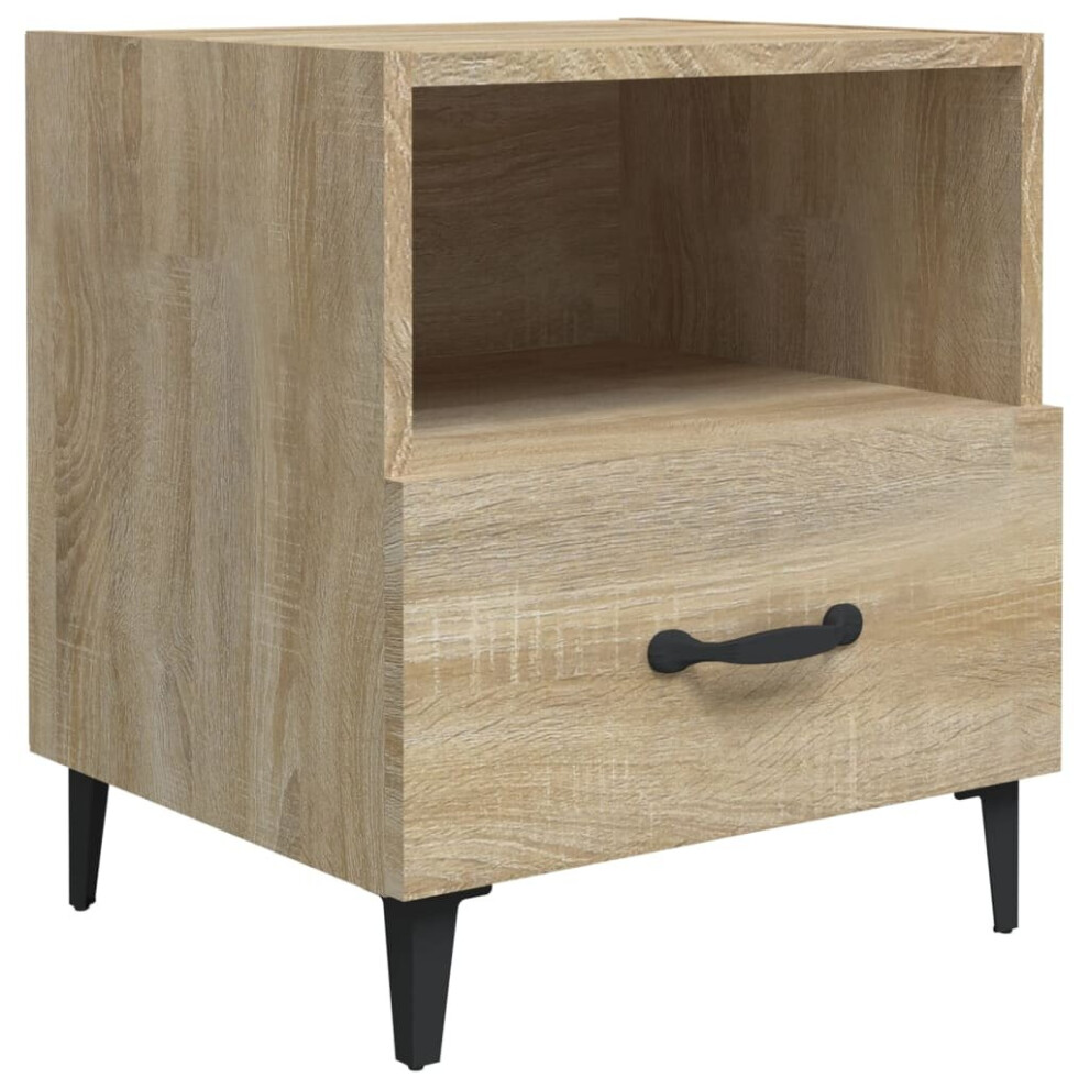Vidaxl (Sonoma Oak, 1) 1/2X Bedside Cabinet Engineered Wood End Table Nightstand Multi Colours