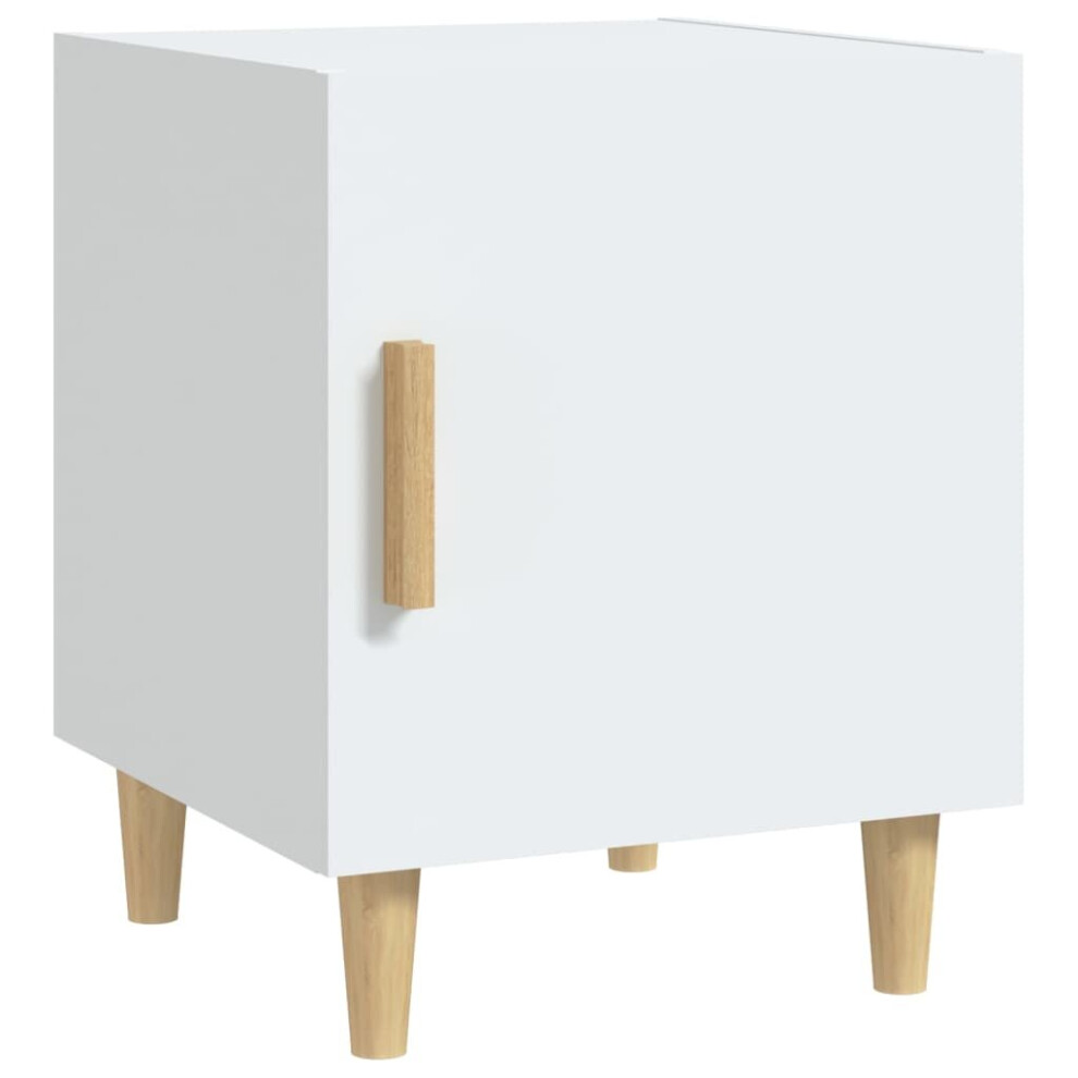 Vidaxl (White, 1) 1/2X Bedside Cabinet Engineered Wood Nightstand Furniture Multi Colours