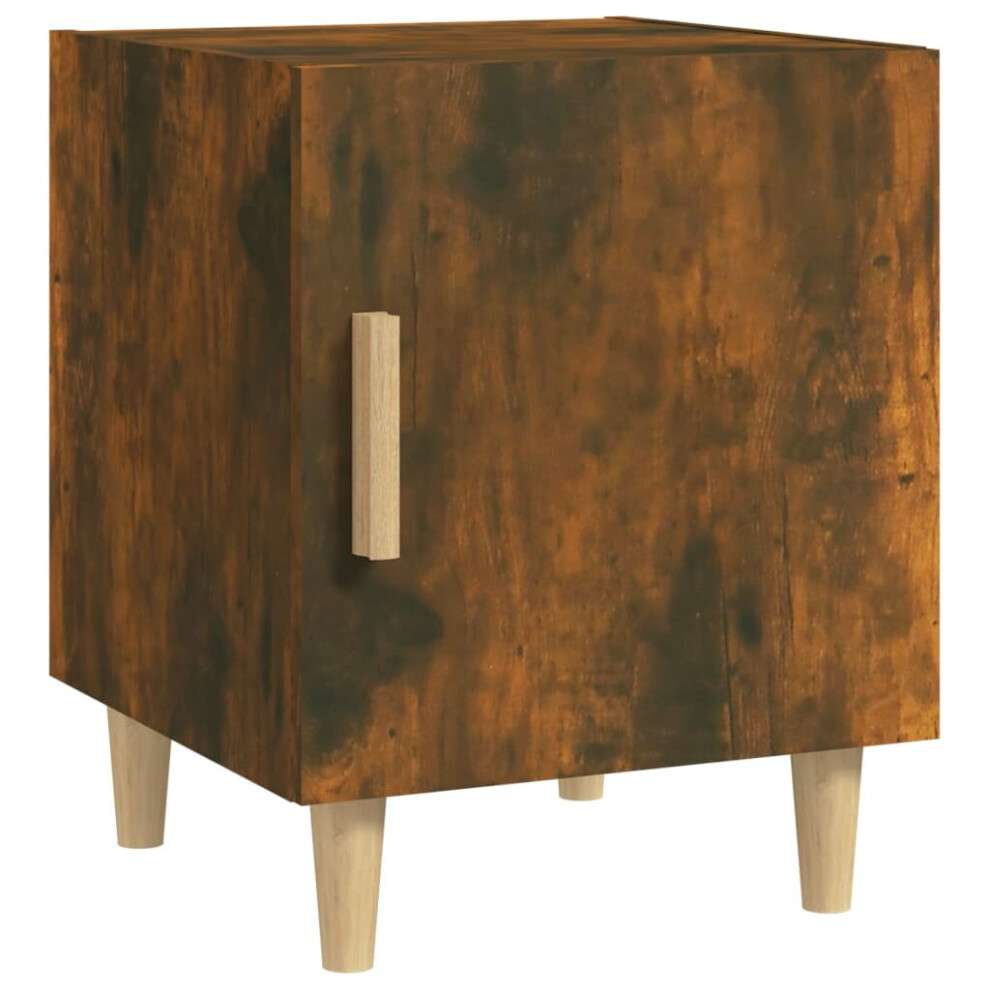 Vidaxl (Smoked Oak, 1) 1/2X Bedside Cabinet Engineered Wood Nightstand Furniture Multi Colours