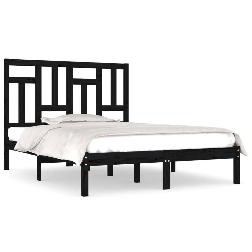 (black, 200 x 200 cm) vidaXL Solid Wood Pine Bed Frame Home Platform Pallet Bed Multi Colours/Sizes