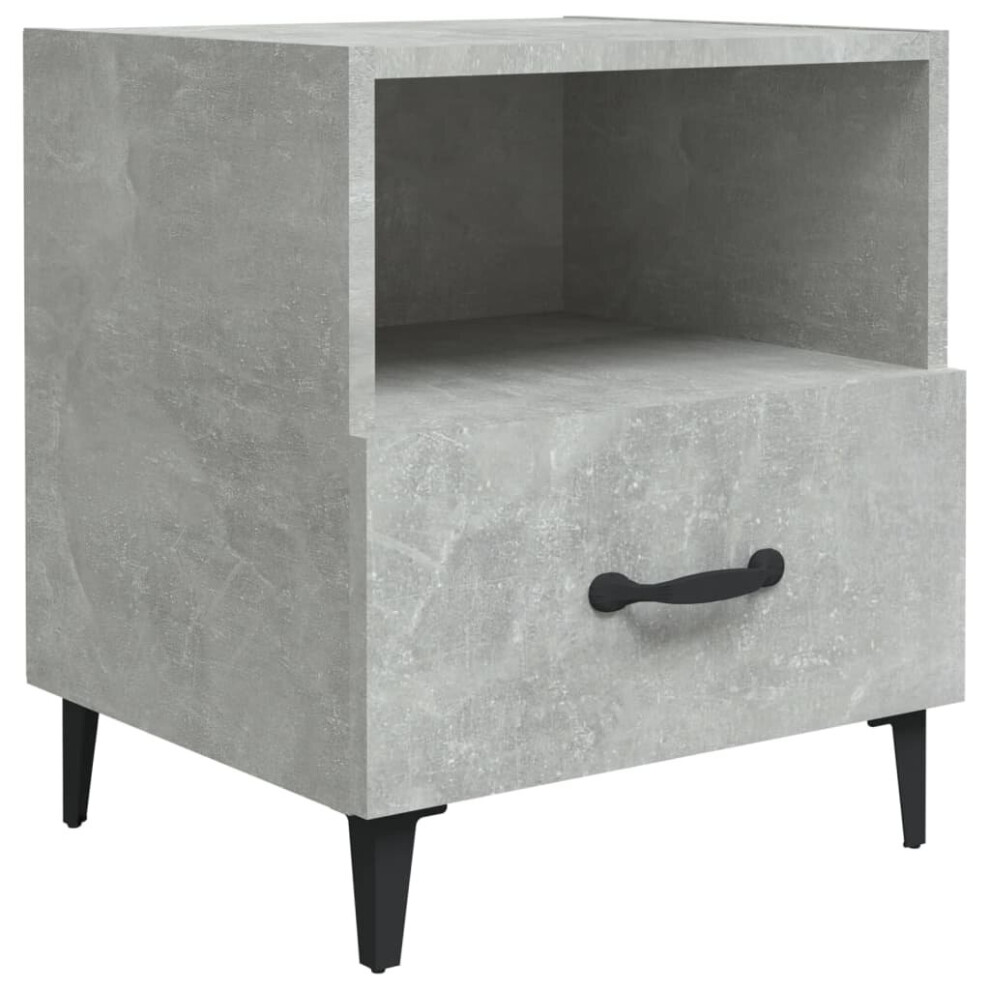 Vidaxl (Concrete Grey, 1) 1/2X Bedside Cabinet Engineered Wood End Table Nightstand Multi Colours