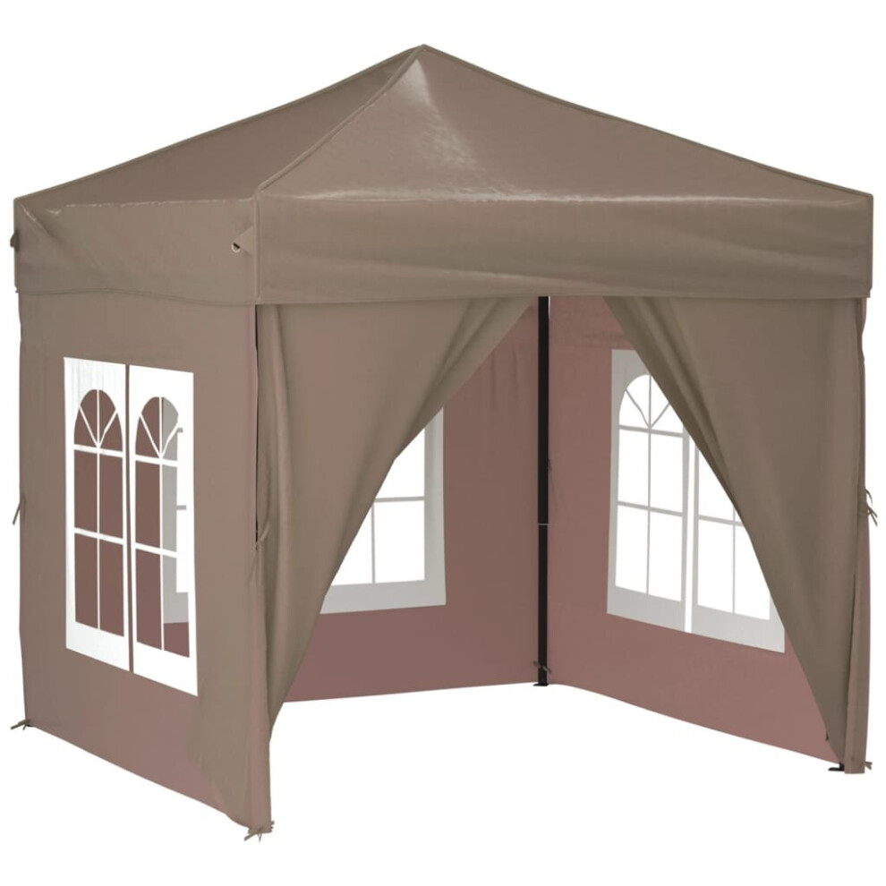 (taupe, 197.5 x 197.5 x 234 cm) vidaXL Folding Party Tent&Sidewall Camping Gazebo Multi Colours Multi Sizes