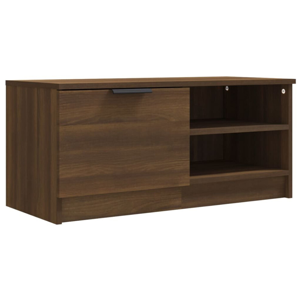 (brown oak, 1) vidaXL 1/2x TV Cabinet Engineered Wood Media Unit HiFi Cabinet Multi Colours