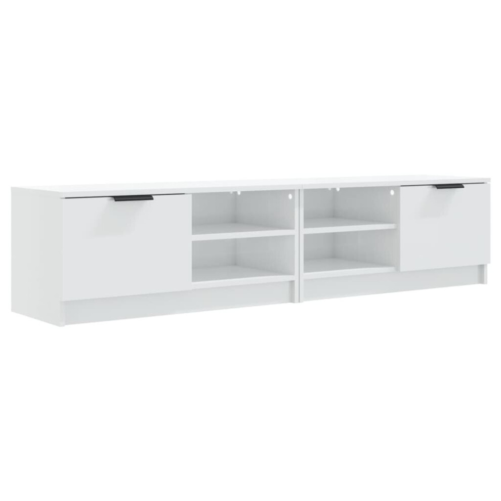 (high gloss white, 2) vidaXL 1/2x TV Cabinet Engineered Wood Media Unit HiFi Cabinet Multi Colours-image-OPC-P9RY59F-NEW
